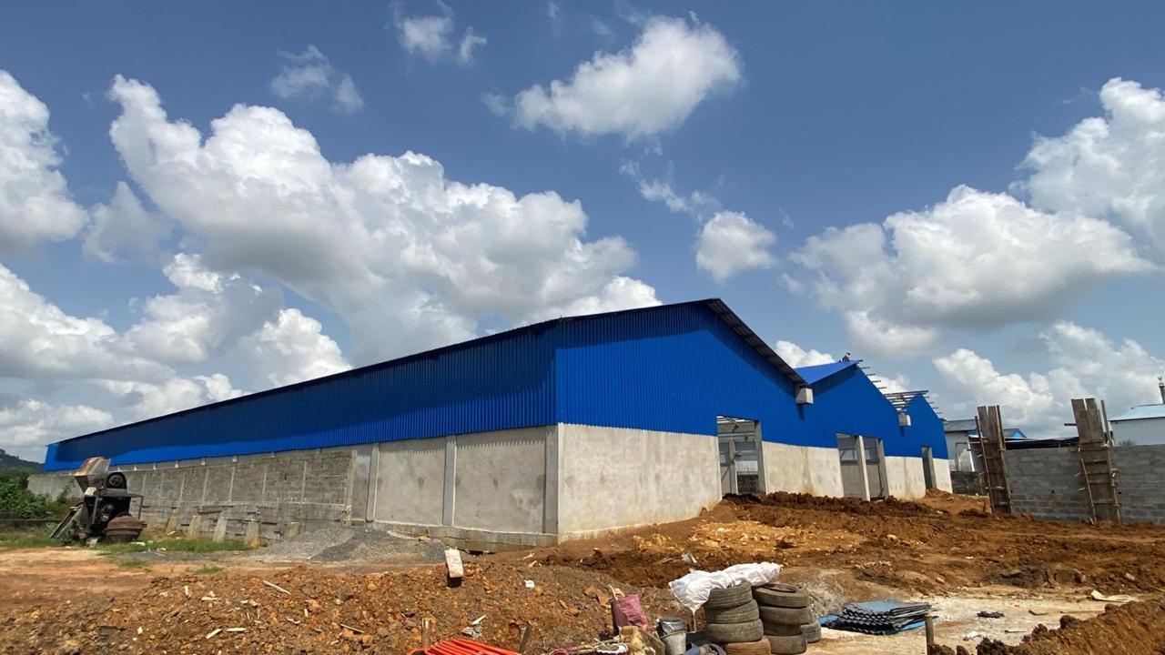 Completed 4,500 square metre Nicom warehouse at FDA Junction, Monrovia