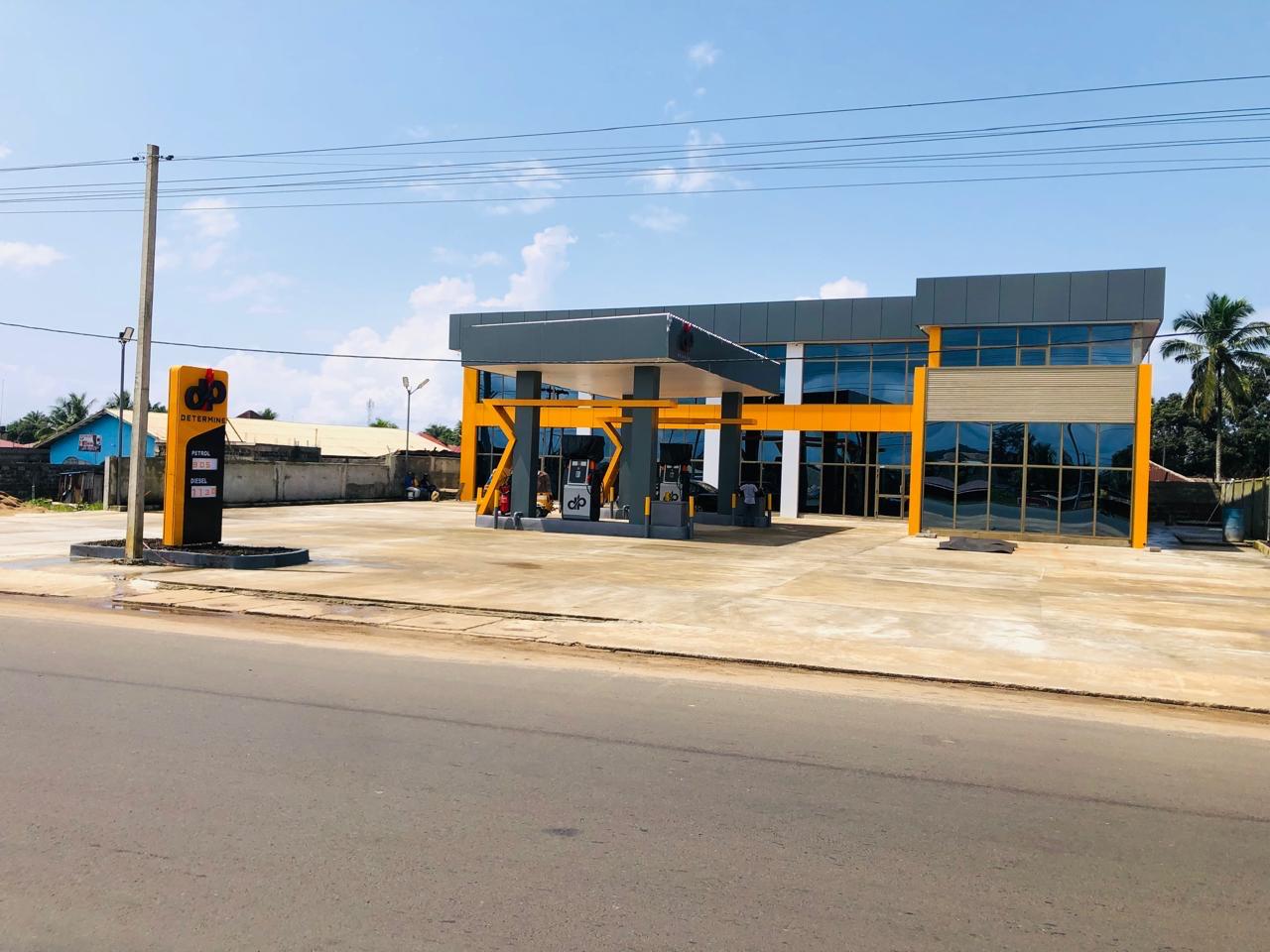 Completed Determine Petroleum fuel station at Duazon Market on the RIA Highway, Liberia